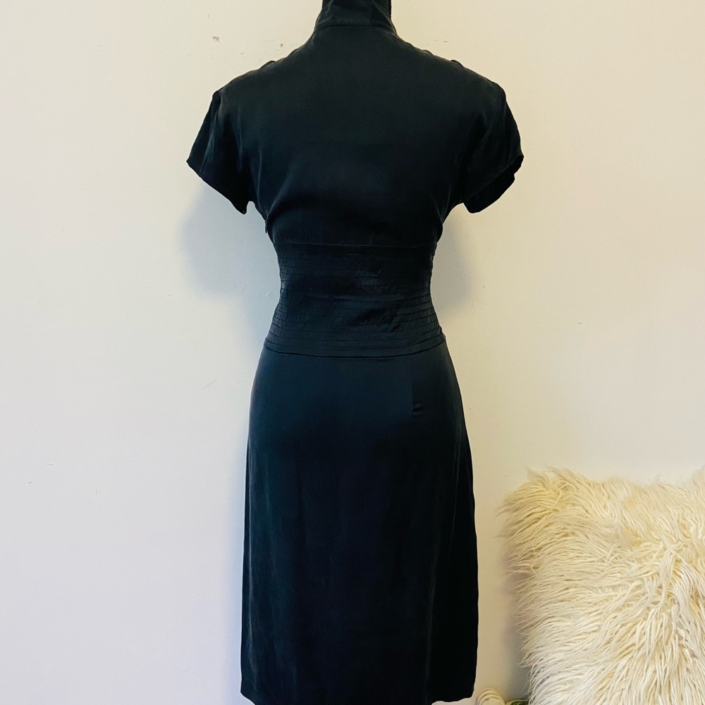 Wayne Cooper Size 2 / AU 10 Silk Dress Deep V Neck Split On Side Party Cocktail - Picture 6 of 8